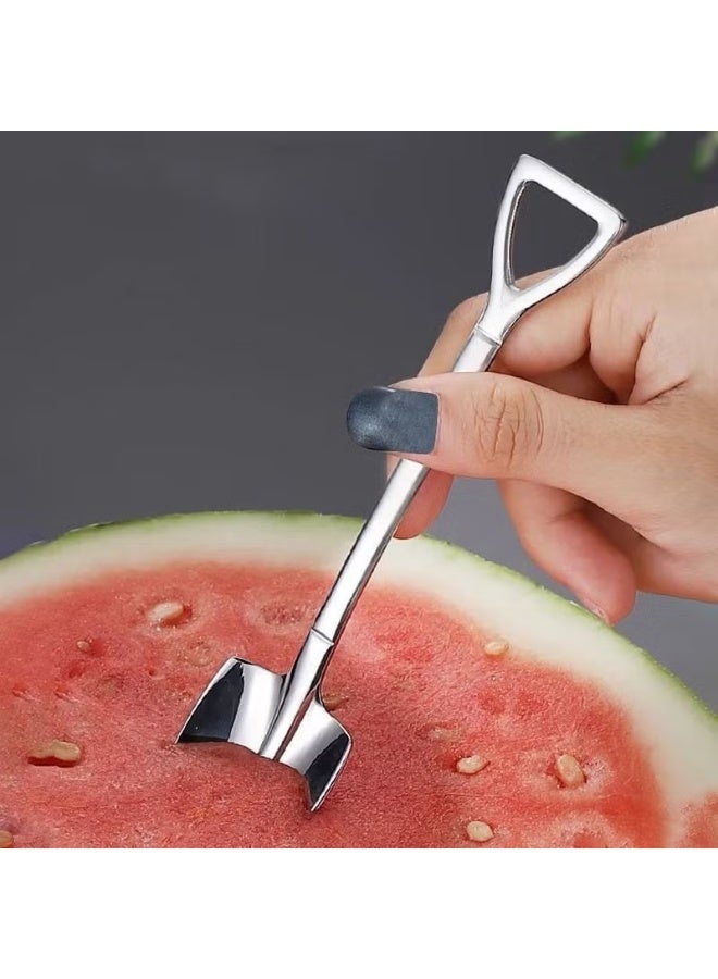 Chavin Steel 6 Pieces Silver Shovel Model Dessert Fruit and Ice Cream Spoon CIN754BY-6 - Image 2